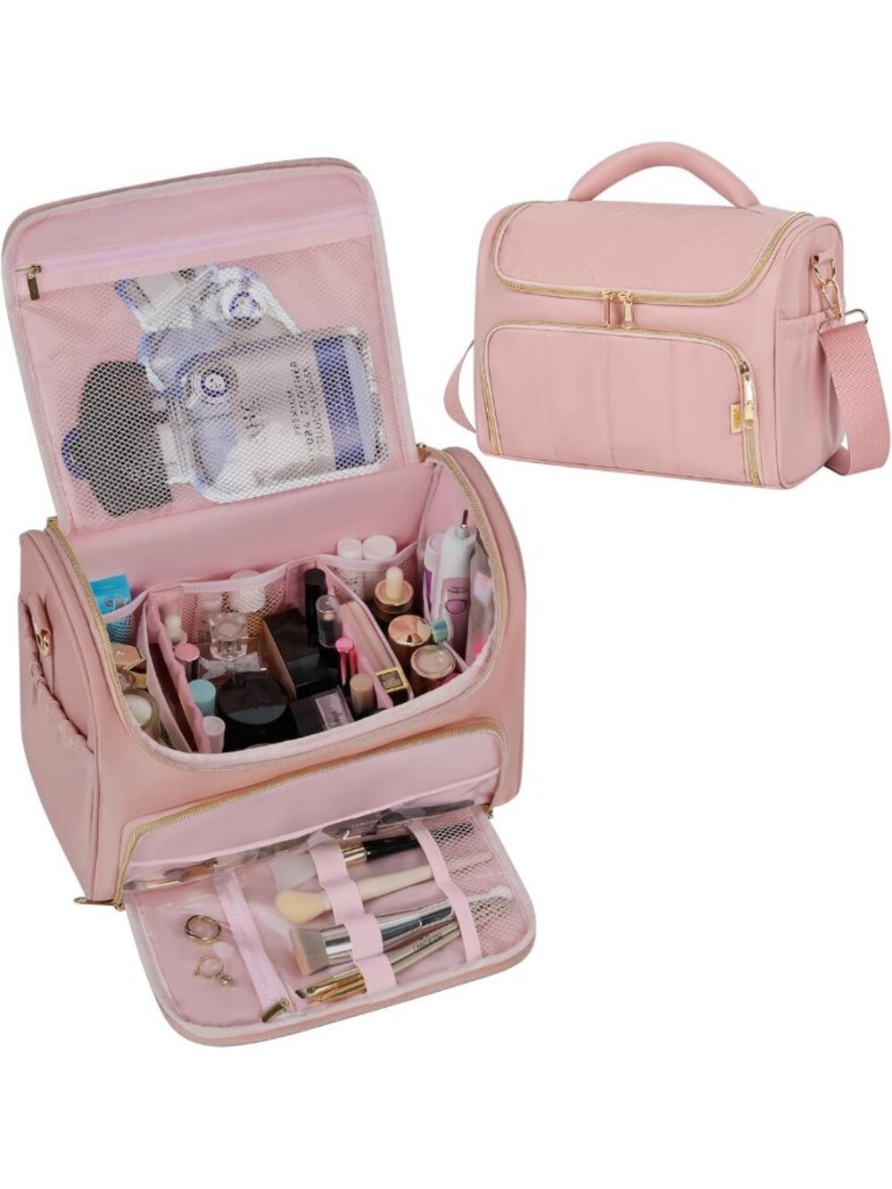 Large Travel Toiletry & Makeup Organizer Bag for Women - Stylish & Spacious